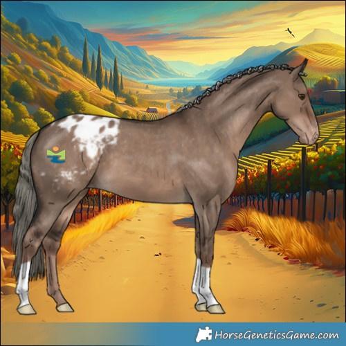 Horse Color:Liver Red Dun Mushroom Appaloosa