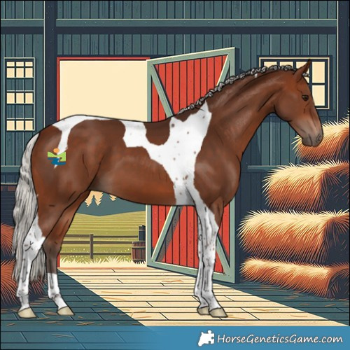 Horse Color:Silver Brown Tobiano
