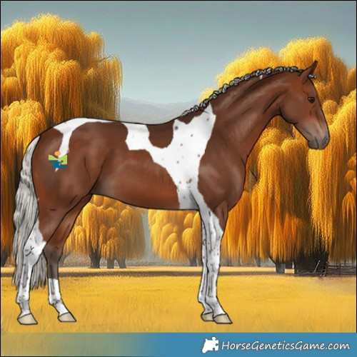 Horse Color:Silver Brown Tobiano