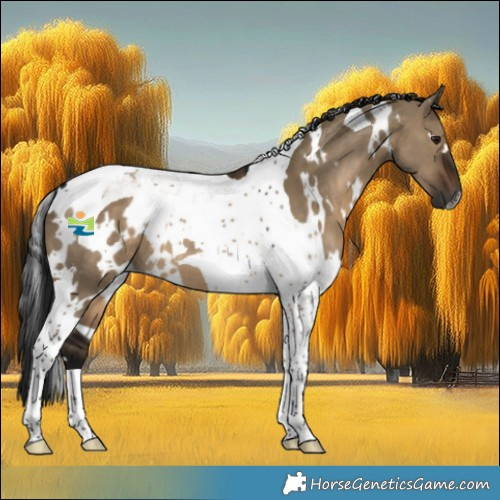 Horse Color:Gray White Spotted Brown Dun Tobiano
