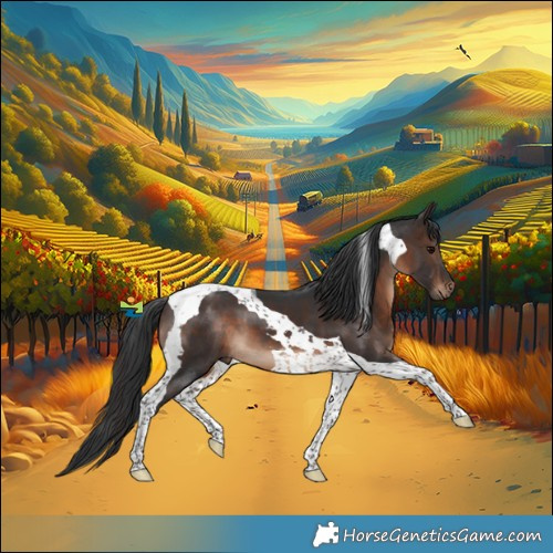 Horse Color:Brown Tobiano