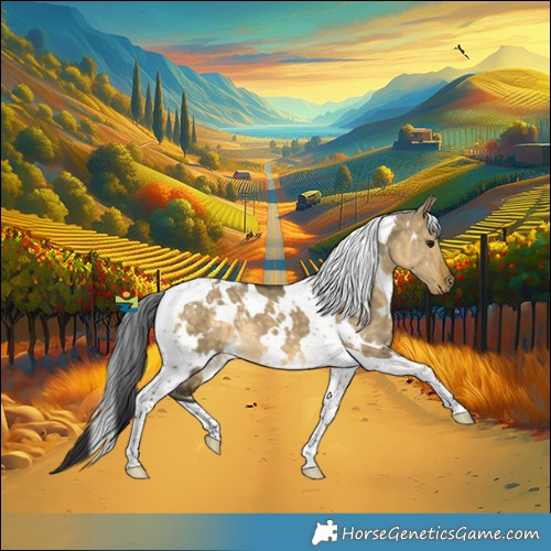 Horse Color:White Spotted Buckskin Dun Tobiano