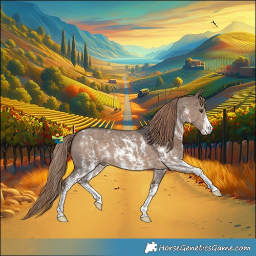 Horse Color:Liver Red Dun Sabino