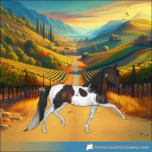 Horse Color:Brown Tobiano 