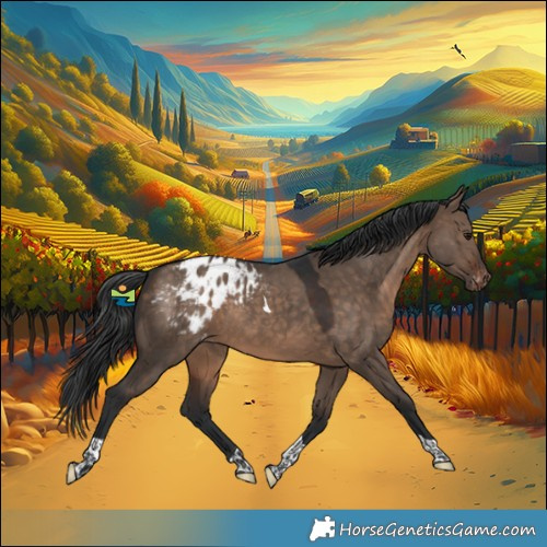 Horse Color:Brown Dun Tobiano Appaloosa 