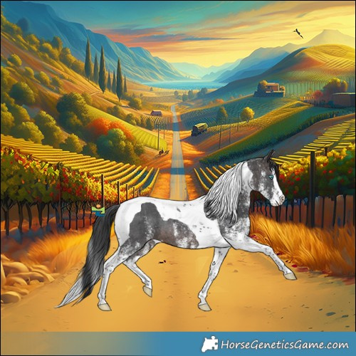 Horse Color:White Spotted Brown Splash Tobiano Rabicano