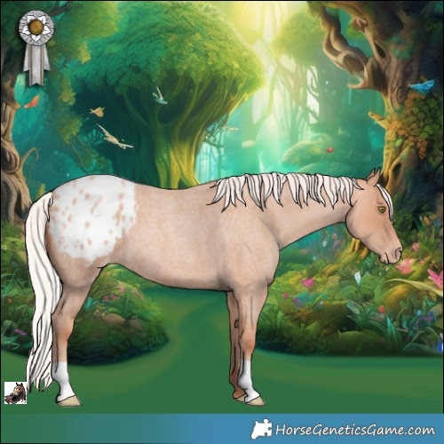 Horse Color:Silver Sable Champagne Roan Appaloosa