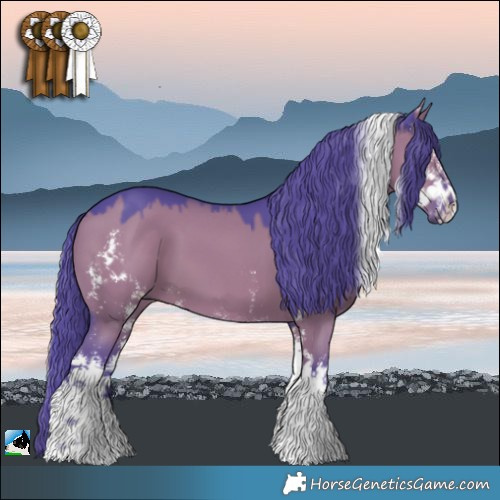 Horse Color:Watercolor Grullo Sabino 