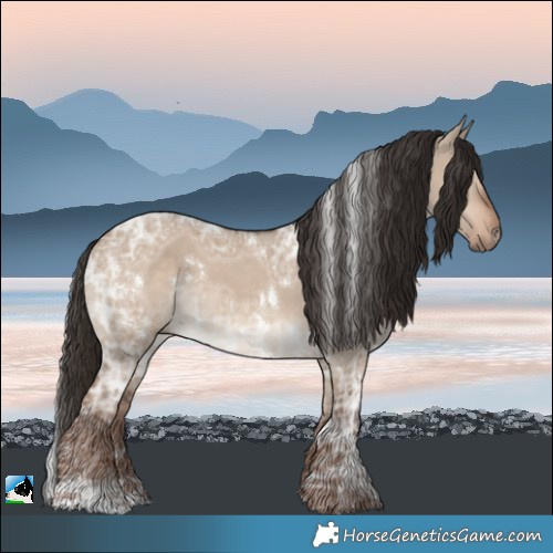 Horse Color:White Spotted Liver Red Dun Ice 