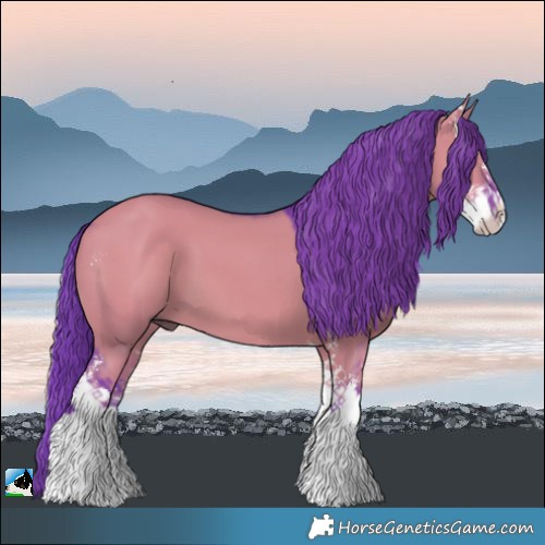 Horse Color:Watercolor Grullo Sabino 