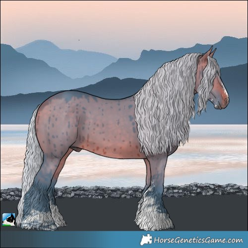 Horse Color:Watercolor Silver Brown Dun Sabino Brindle