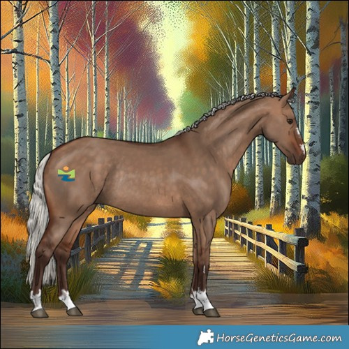 Horse Color:Silver Bay Dun Rabicano