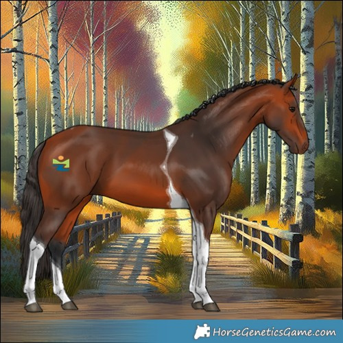 Horse Color:Bay Tobiano