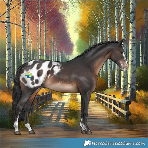 Horse Color:Brown Sabino Appaloosa