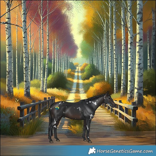 Horse Color:White Spotted Brown 