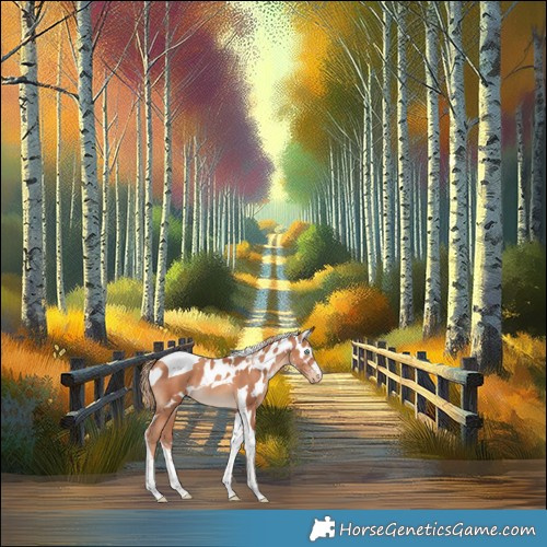 Horse Color:Gold Champagne Tobiano Skewed Appaloosa