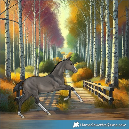 Horse Color:Grullo Splash Tobiano 