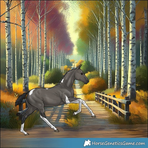 Horse Color:Grullo Tobiano 
