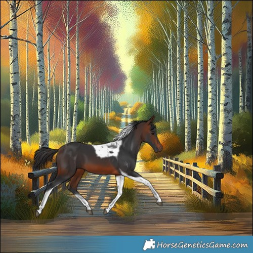 Horse Color:Brown Tobiano
