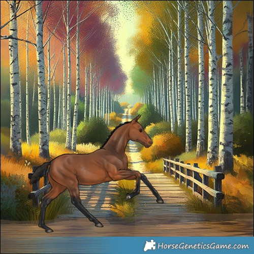 Horse Color:Bay Rabicano 