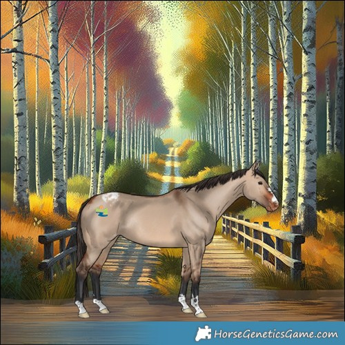 Horse Color:Bay Dun Varnish Rabicano