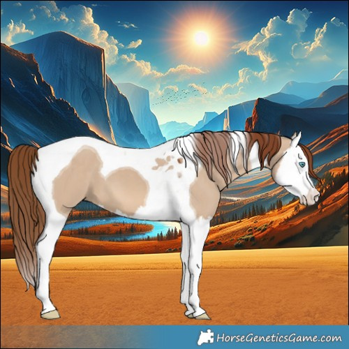 Horse Color:Red Dun Splash Tobiano 