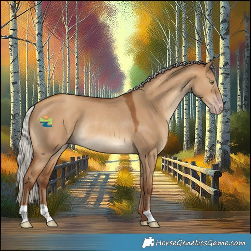 Horse Color:Gray Silver Amber Champagne Dun Rabicano
