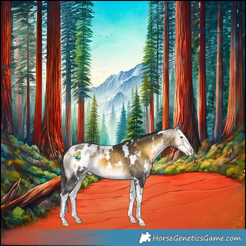 Horse Color:White Spotted Buckskin Onyx Splash Appaloosa