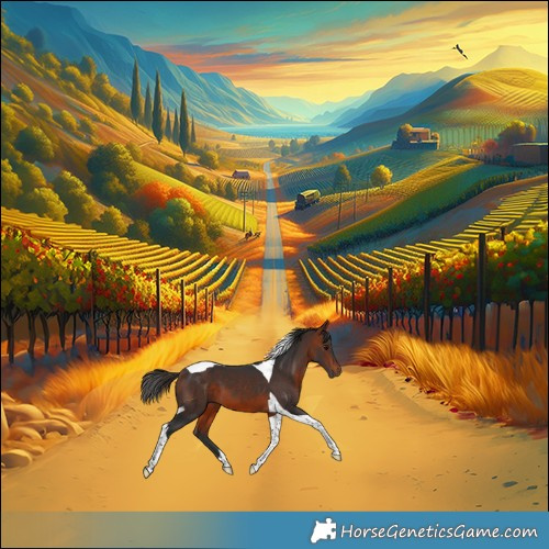 Horse Color:Bay Tobiano 