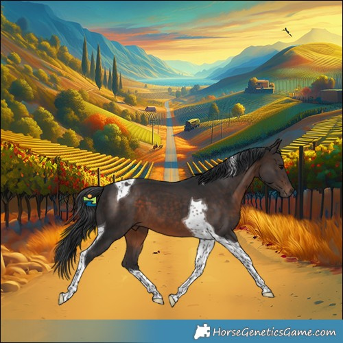 Horse Color:Brown Tobiano