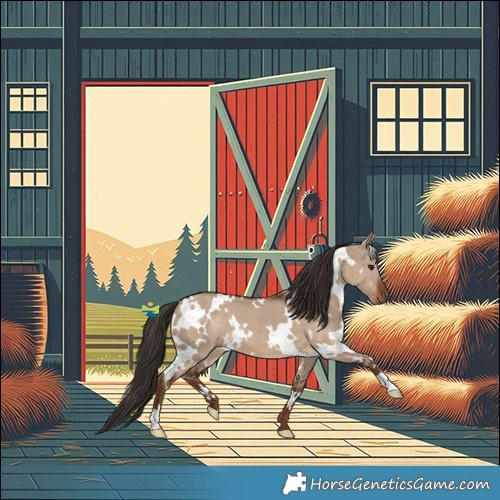 Horse Color:White Spotted Liver Red Dun
