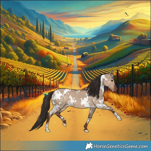 Horse Color:White Spotted Liver Red Dun