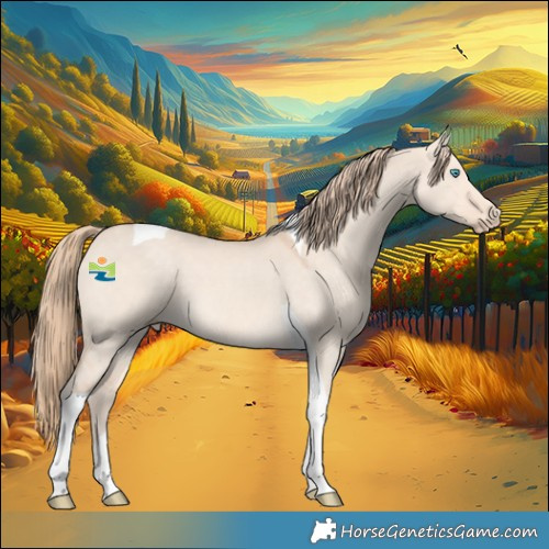 Horse Color:Perlino Dun Tobiano