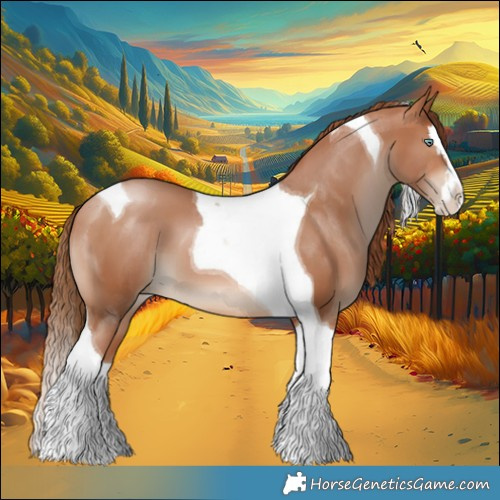 Horse Color:Bay Pearl Splash Tobiano 