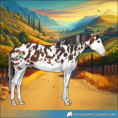 Horse Color:White Spotted Bay Splash Appaloosa 