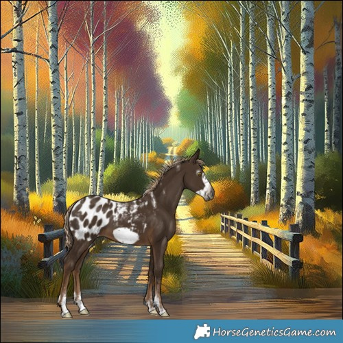 Horse Color:Powder White Gray Chocolate Palomino Frame Appaloosa 