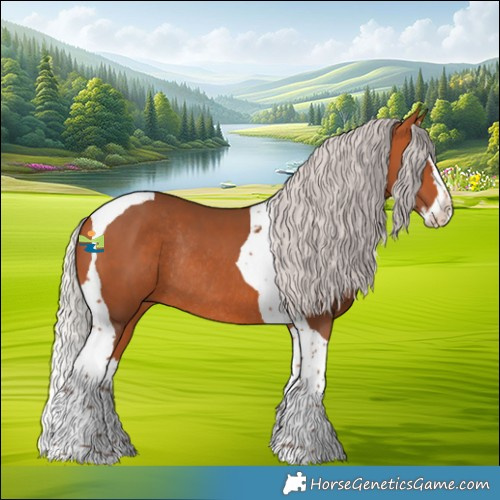 Horse Color:Silver Bay Splash Tobiano Rabicano 
