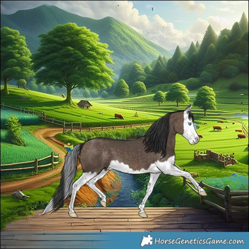 Horse Color:Brown Dun Splash 