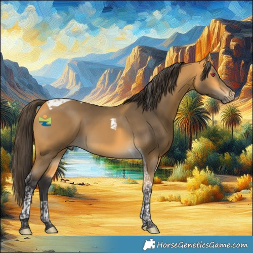 Horse Color:Buckskin Tobiano 