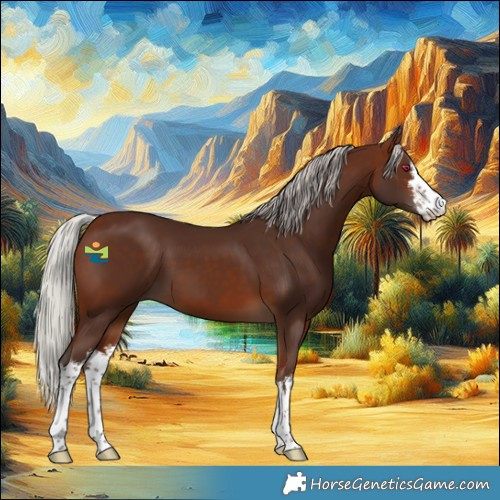 Horse Color:White Spotted Silver Bay