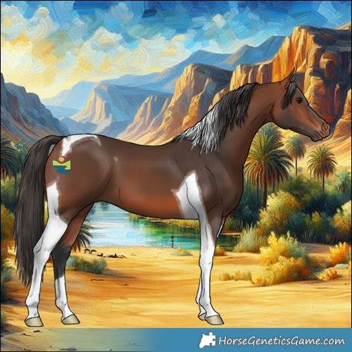 Horse Color:Bay Tobiano 