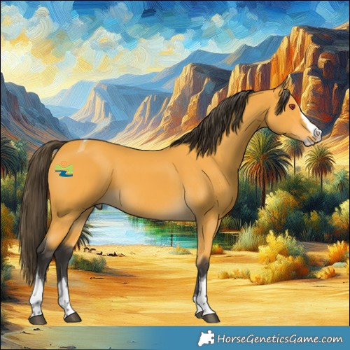 Horse Color:Buckskin Splash Tobiano 