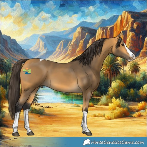 Horse Color:Buckskin Splash Tobiano