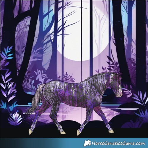 Horse Color:Watercolor White Spotted Silver Brown Appaloosa and Powder White Smoky Black