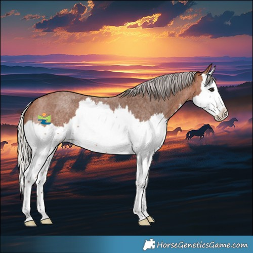 Horse Color:Silver Brown Roan Splash