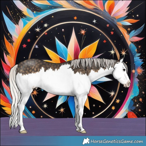 Horse Color:White Spotted Silver Smoky Black Splash