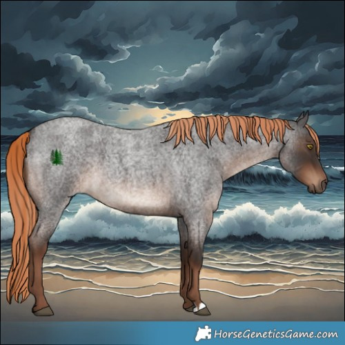 Horse Color:Liver Red Roan 
