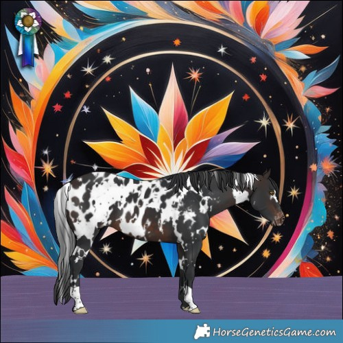 Horse Color:White Spotted Brown Appaloosa