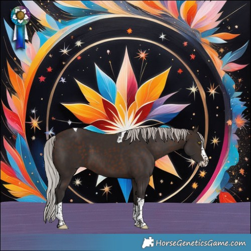 Horse Color:Silver Brown Splash Tobiano