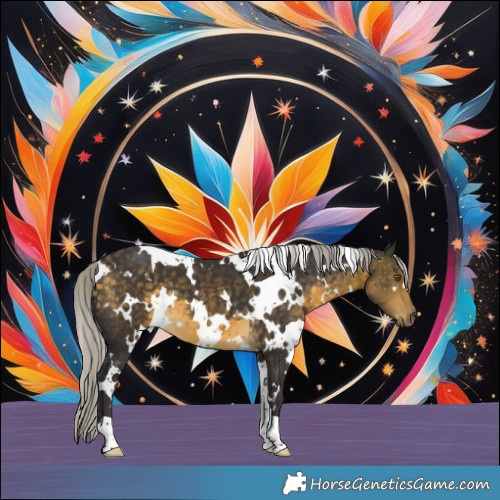 Horse Color:White Spotted Silver Buckskin 